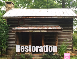 Historic Log Cabin Restoration  Roswell, Georgia